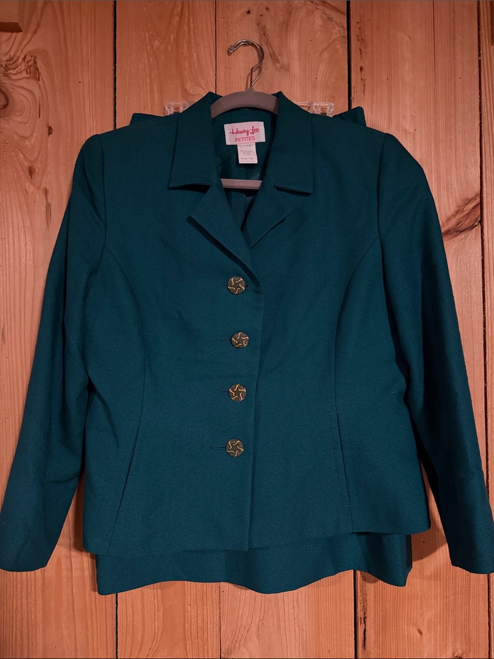 Hattery Lane Teal Women's Petite Blazer Jacket